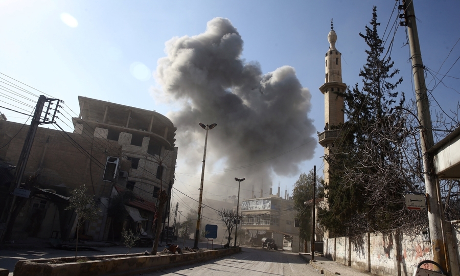 «Οι ρουκέτες δεν σταμάτησαν να πέφτουν σήμερα το πρωί. Περίπου 200 έπεσαν μόνο στη Ντούμα»
