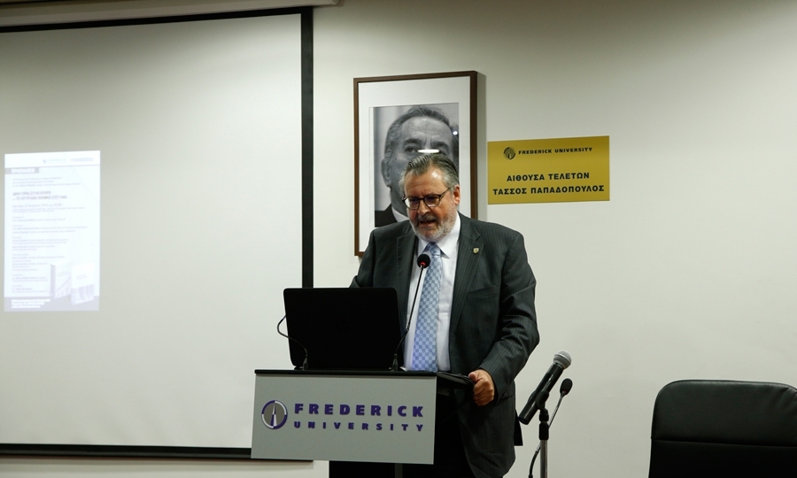 Ο Προέδρος του Τμήματος Νομικής του Πανεπιστημίου Frederick Δρ Χρίστος Κληρίδης