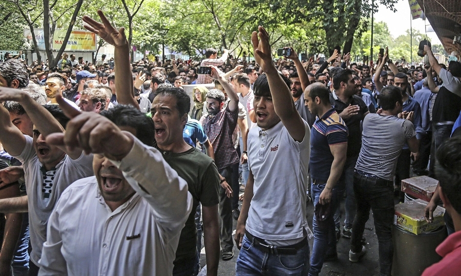 Η μεγαλύτερη διαμαρτυρία στην Τεχεράνη από το 2012