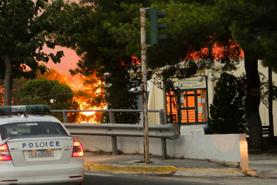 Εικόνα από την περιοχή της Αγίας βαρβάρας στην Λ.Μαραθώνος στη Ραφήνα