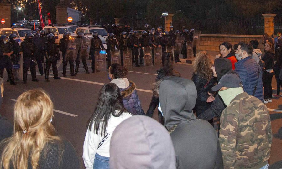 Жители Никосии вышли к президентскому дворцу на митинг против локдауна: фото 3