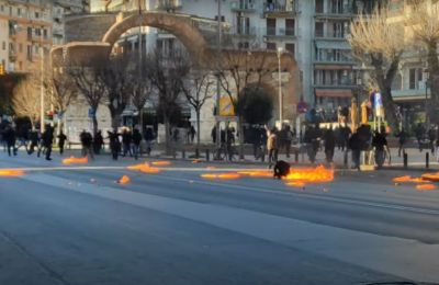 Θεσσαλονίκη: Επεισόδια στην πορεία αντιεξουσιαστών 