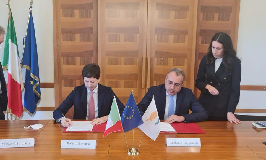 Il memorandum d’intesa è stato firmato dai ministri.  Cipro e Italia Salute