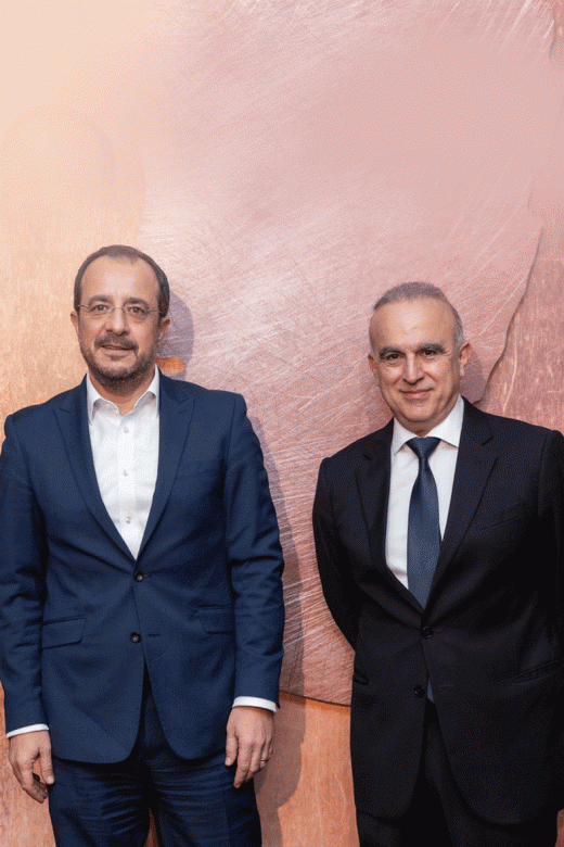 Ο Πρόεδρος της Κυπριακής Δημοκρατίας Νίκος Χριστοδουλίδης και ο Διευθύνων Σύμβουλος της SPP Media Δημήτρης Λοττίδης.