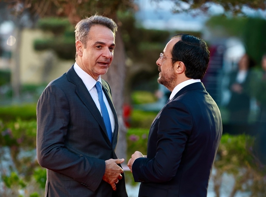 Η άφιξη του Κυριάκου Μητσοτάκη