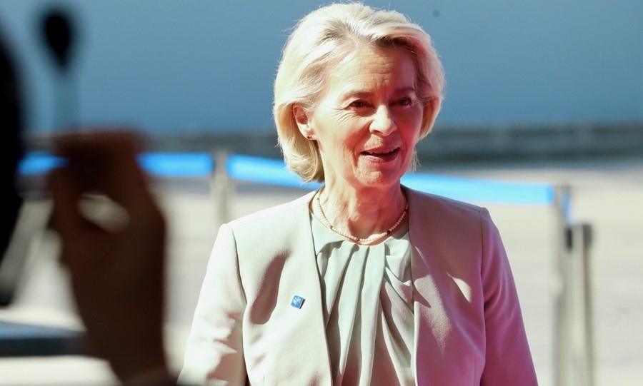 Η άφιξη της Προέδρου της Ευρωπαϊκής Επιτροπής